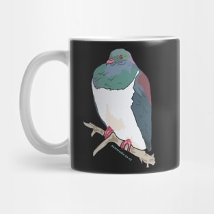 Hand Drawn New Zealand Wood Pigeon Bird Mug